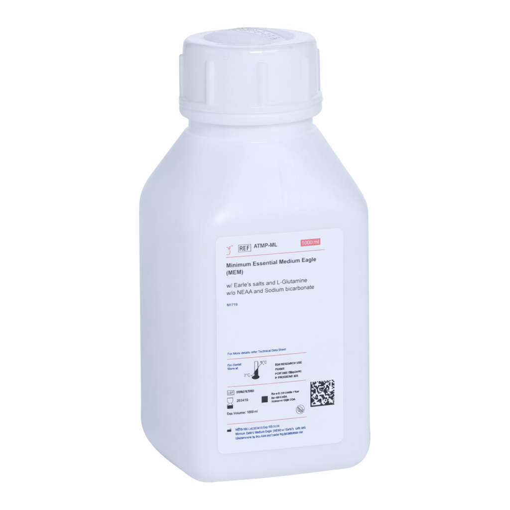 Himedia Minimum Essential Medium Eagle (MEM) w/ Earle`s salts, L-Glutamine and 25mM HEPES buffer w/o Sodium bicarbonate