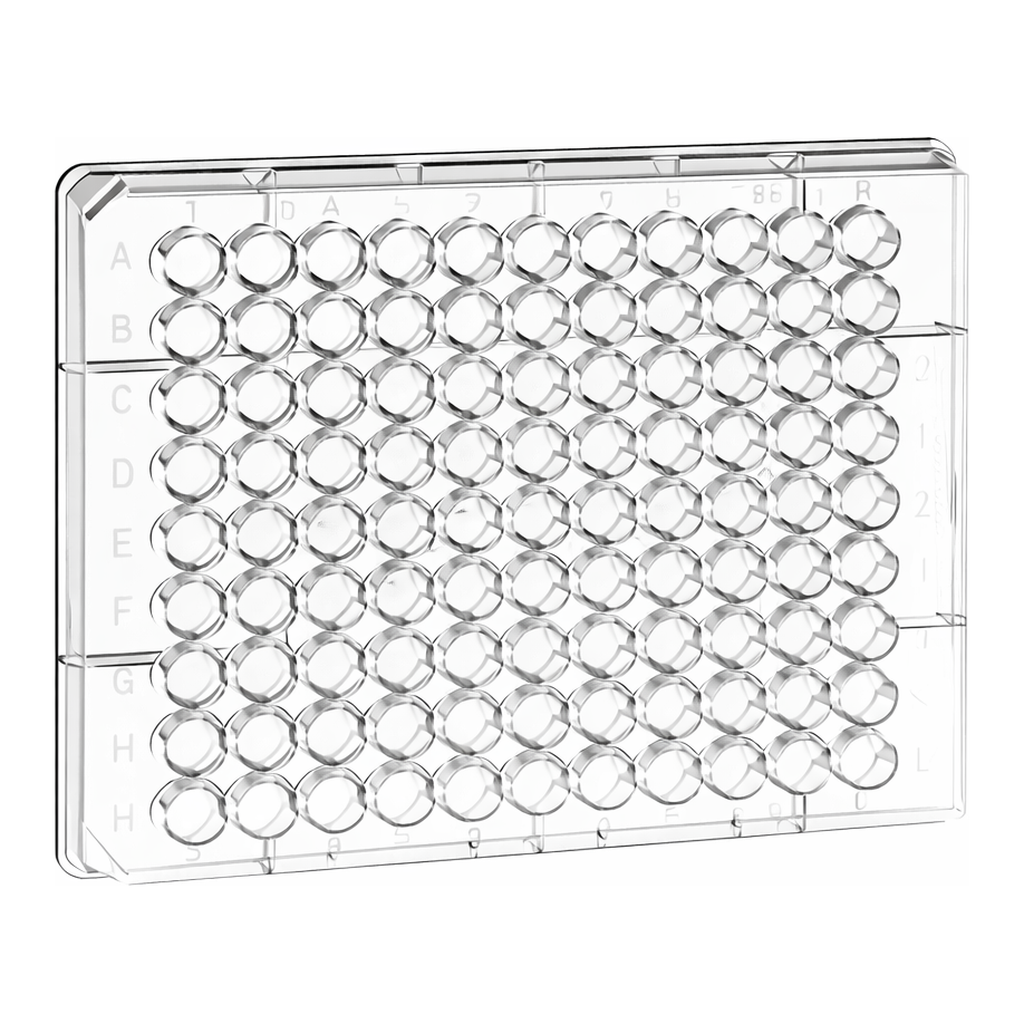 Greiner Bio One CELL CULTURE MICROPLATE, 96 WELL, PS, F-BOTTOM(CHIMNEY WELL), CLEAR, CELLSTAR®, TC, STERILE, SINGLE PACKED
