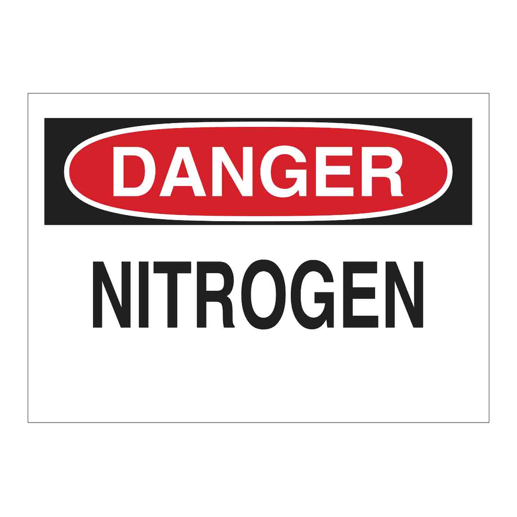 Brady DANGER Nitrogen Sign