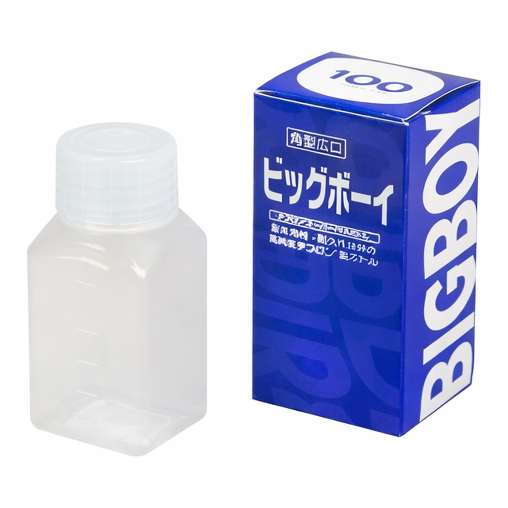 AS ONE PFA Bottle (Big Boy) Square, wide-mouth 100ml