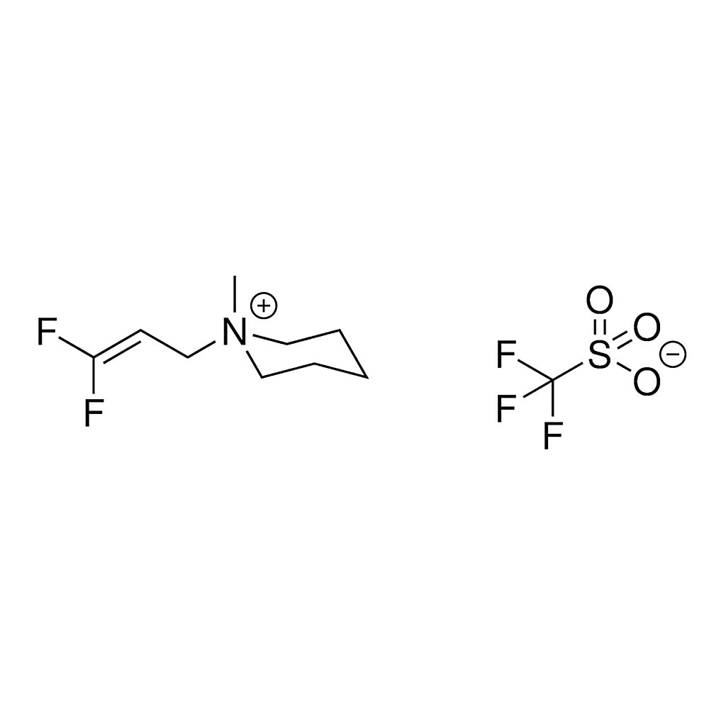 Merck 1-(3,3-difluoroprop-2-en-1-yl)-1-methylpiperidinium triflate