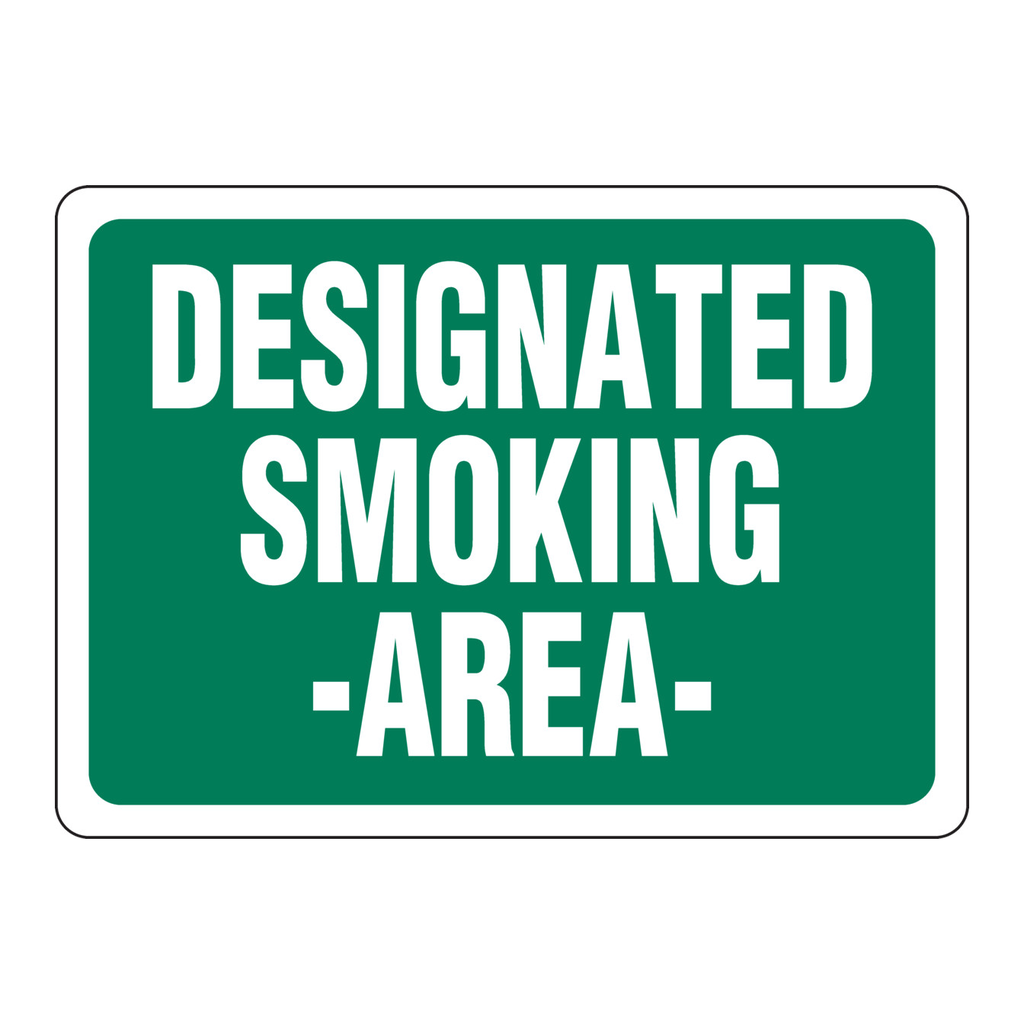 Brady Designated Smoking Area Sign