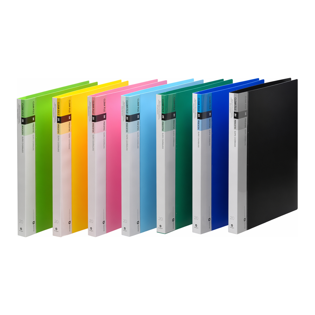 OFFICENEX 문화 인덱스 클리어화일 40매(A4/연두/F5521-779)친환경 인증 상품