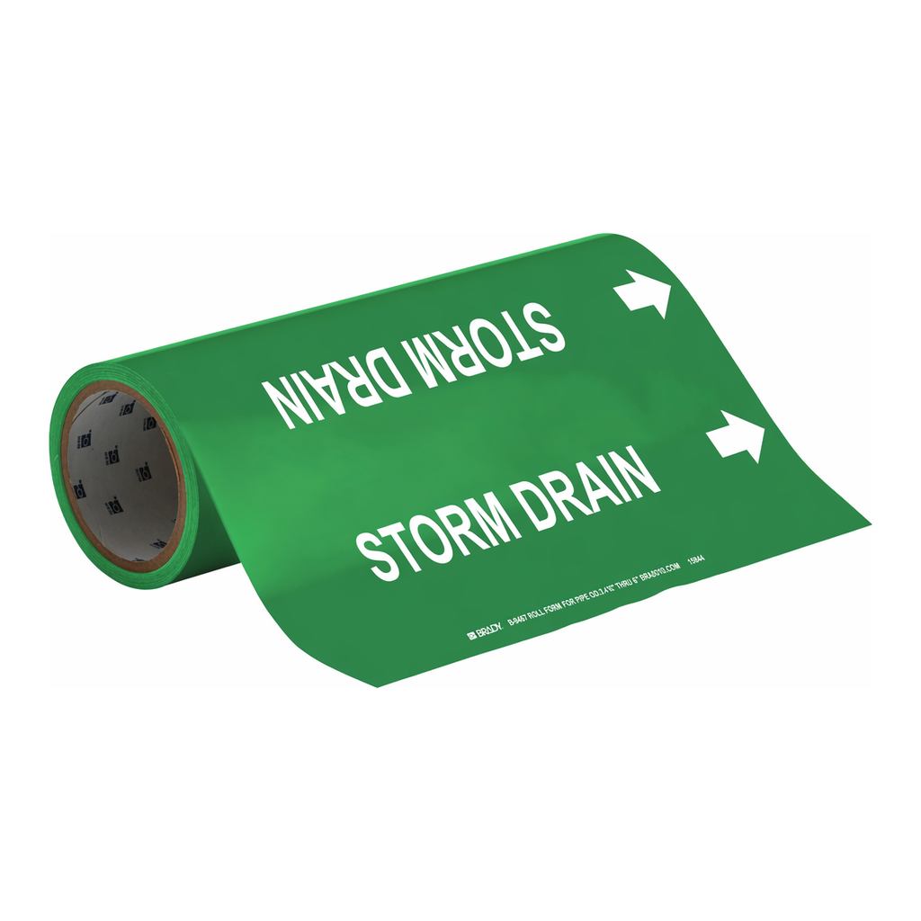 Brady STORM DRAIN Roll Form Pipe Marker