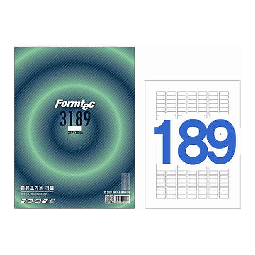 OFFICENEX 분류표기용 라벨(189칸/100매/LS-3189/폼텍)친환경 인증 상품