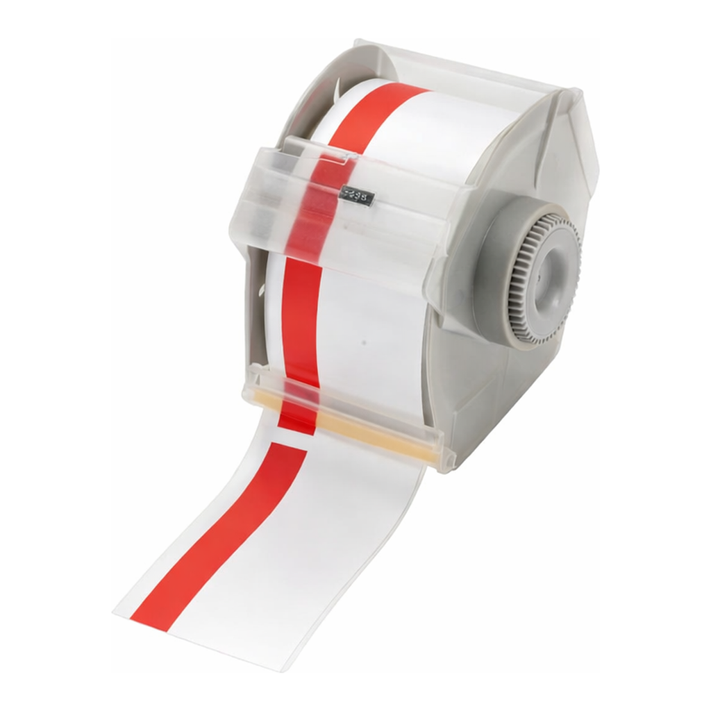Brady All Weather Permanent Adhesive Vinyl Label Tape for GlobalMark Printer - 3", Danger Header Stripe