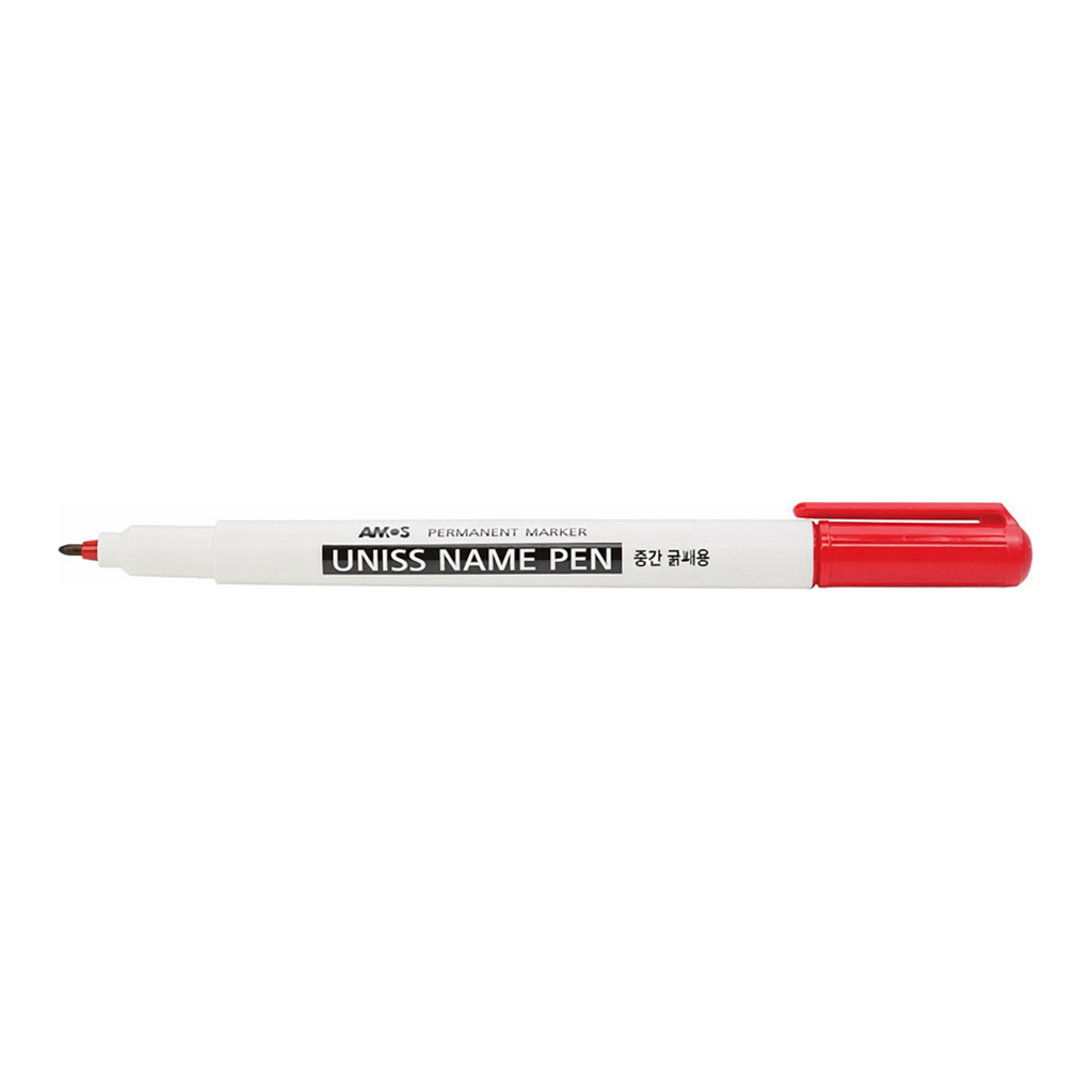 OFFICENEX 아모스 유니스 네임펜 적색 (0.5mm~1.0mm)