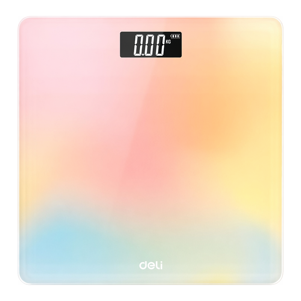 OFFICENEX DELI E86120 디지털 체중계 (레인보우) (260*260*20mm)