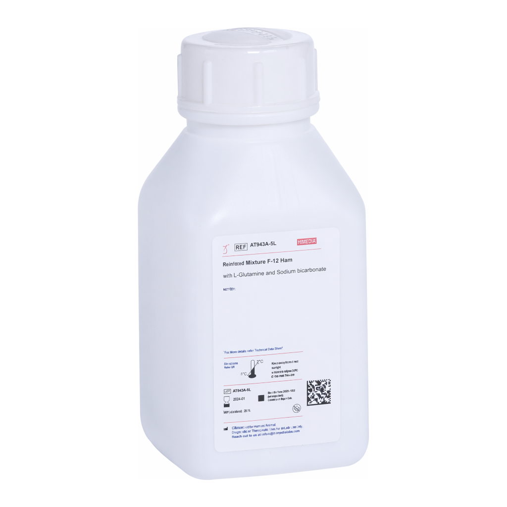 Himedia Nutrient Mixture F-12 Ham w/ L-Glutamine w/o Folic acid, Phenol red and Sodium bicarbonate