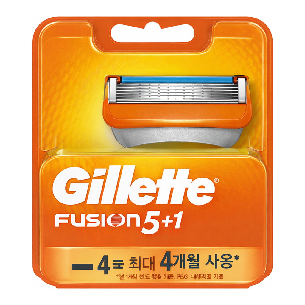 OFFICENEX 질레트 퓨전매뉴얼 면도날(4개입)
