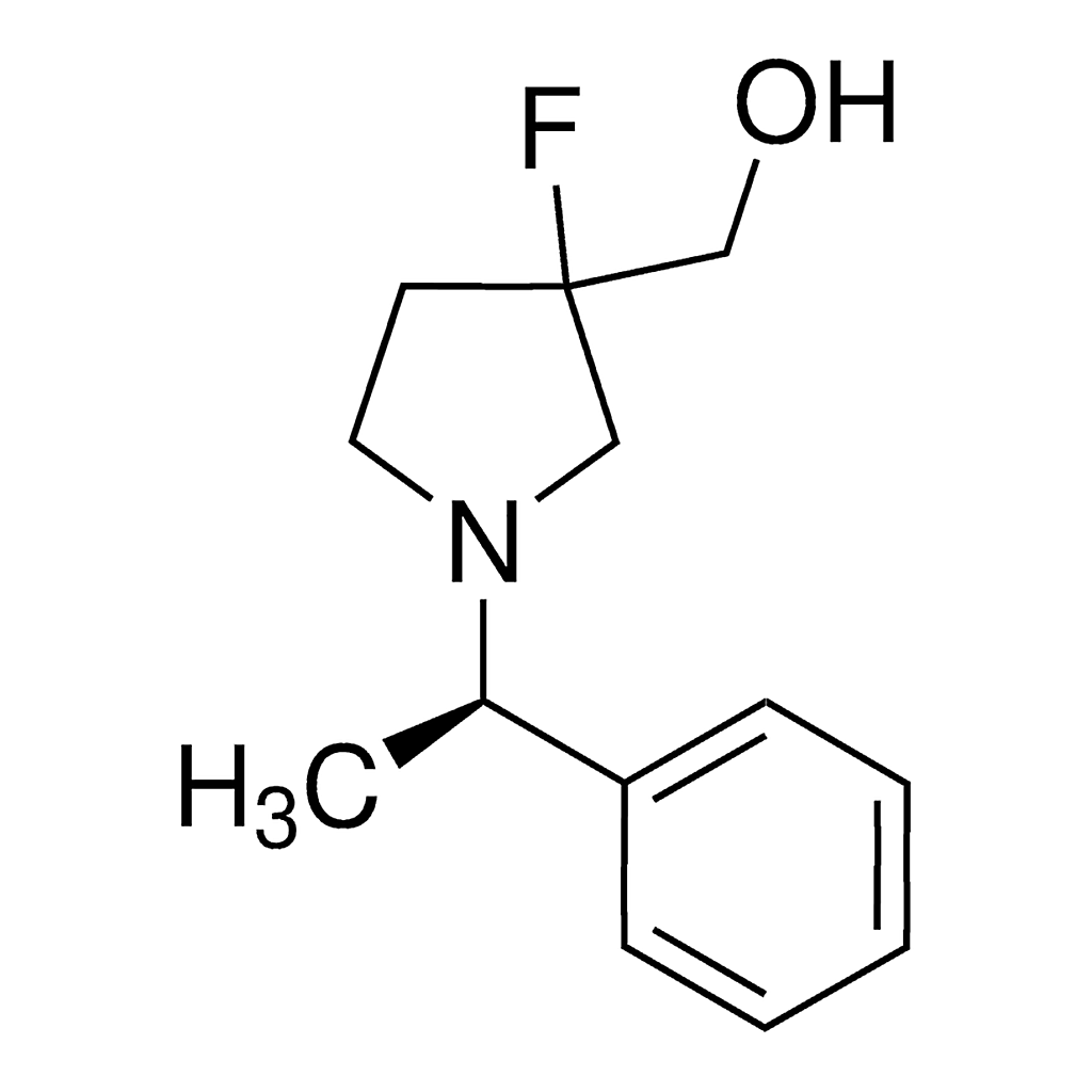 Merck (3-Fluoro-1-((R)-1-phenylethyl)pyrrolidin-3-yl)methanol