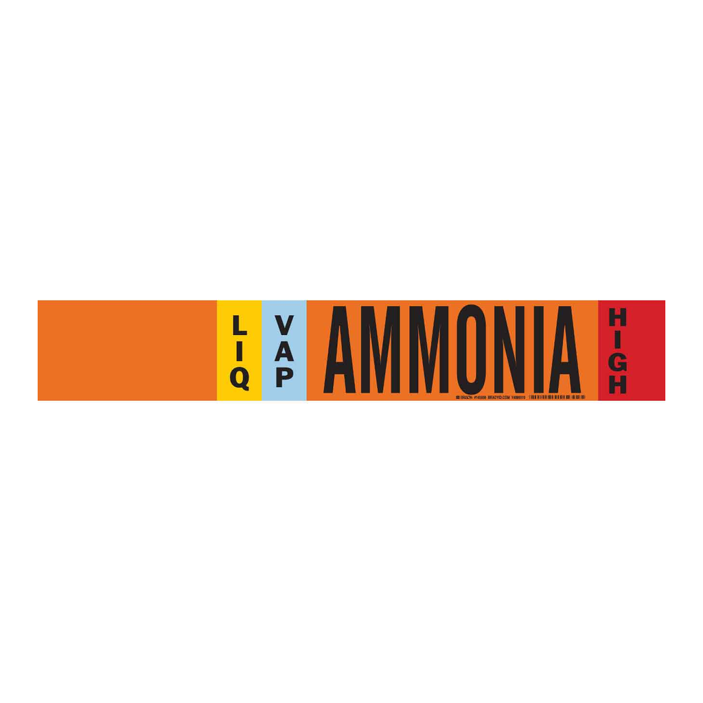 Brady LIQVAP AMMONIA HIGH Pipe Marker
