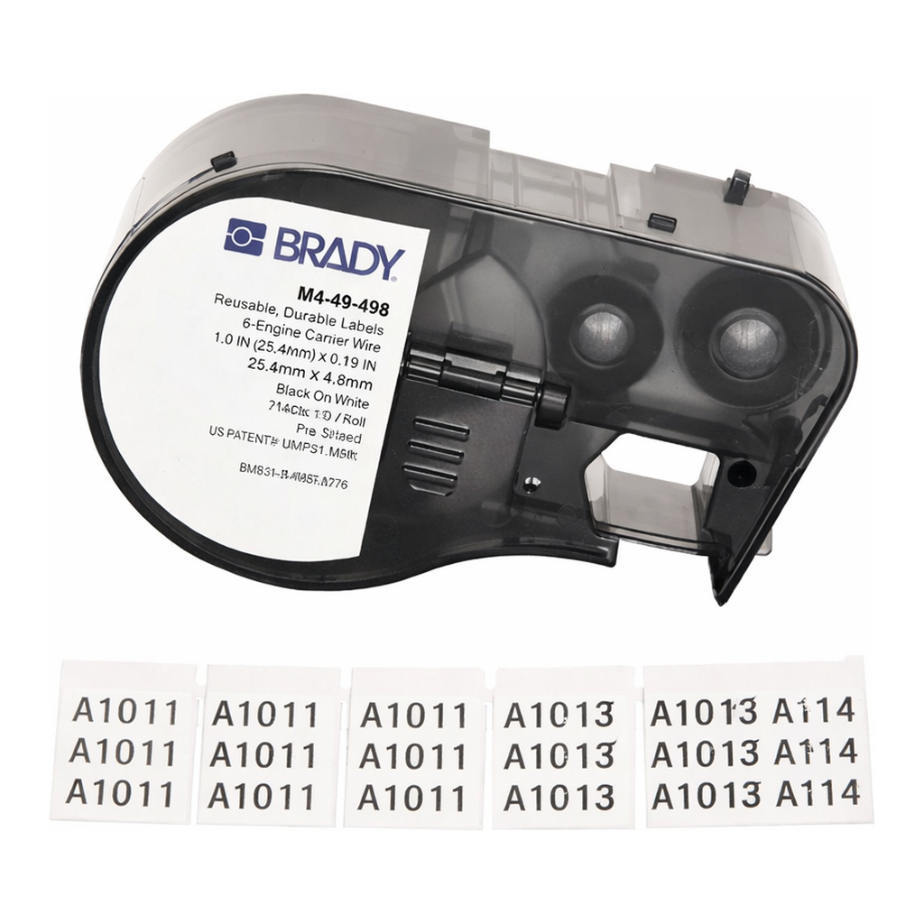 Brady Repositionable Multi-Purpose Vinyl Cloth Labels with Ribbon for M4 M5 Printers
