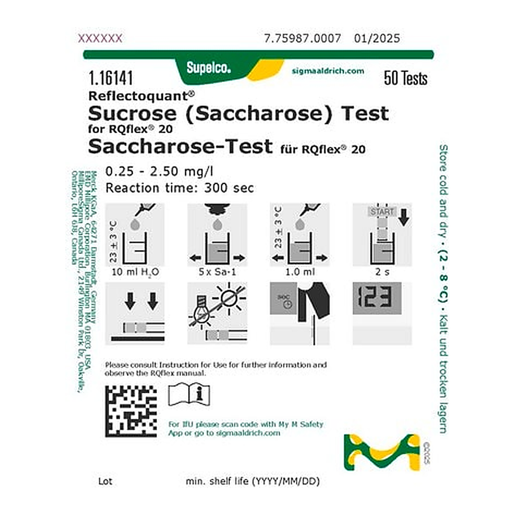 Merck SUCROSE (SACCHAROSE) TEST 50 TESTS