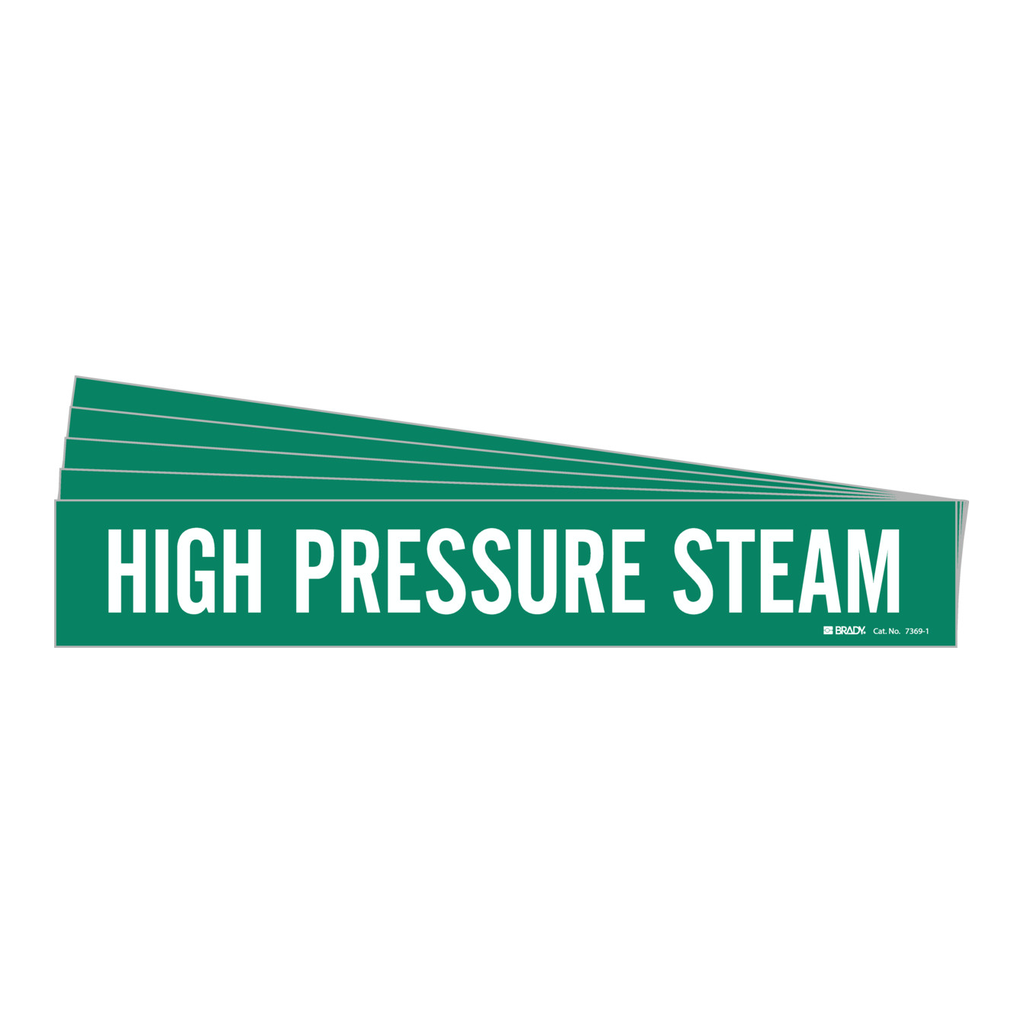 Brady HIGH PRESSURE STEAM Pipe Marker