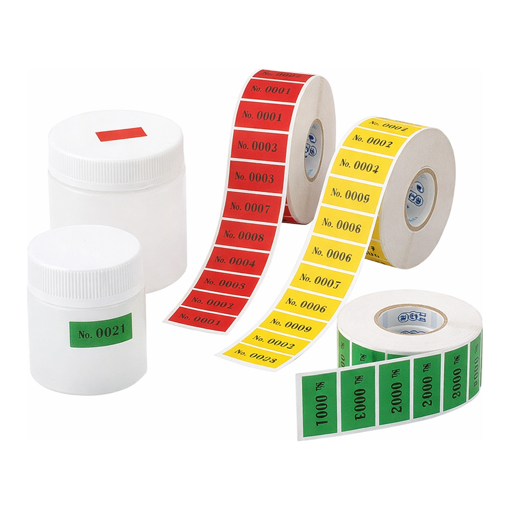 AS ONE Chemical-Proof Consecutive Number Label, 연속번호 라벨 (내화학성)