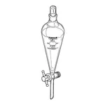 Merck PYREXPLUS(R) Squibb separatory funnel, Pyrex(R) tapered stopper, PTFE stopcock