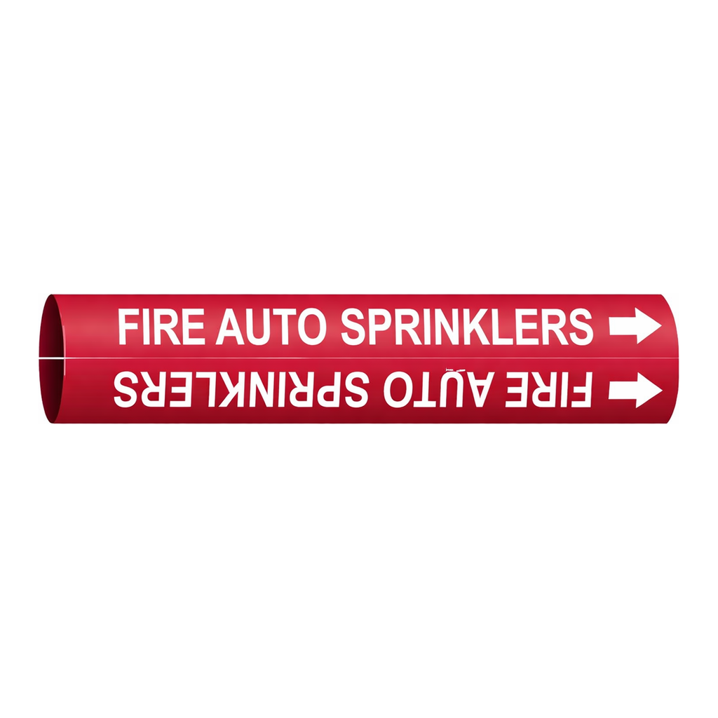 Brady FIRE AUTO SPRINKLERS Snap-On/Strap-On Pipe Marker