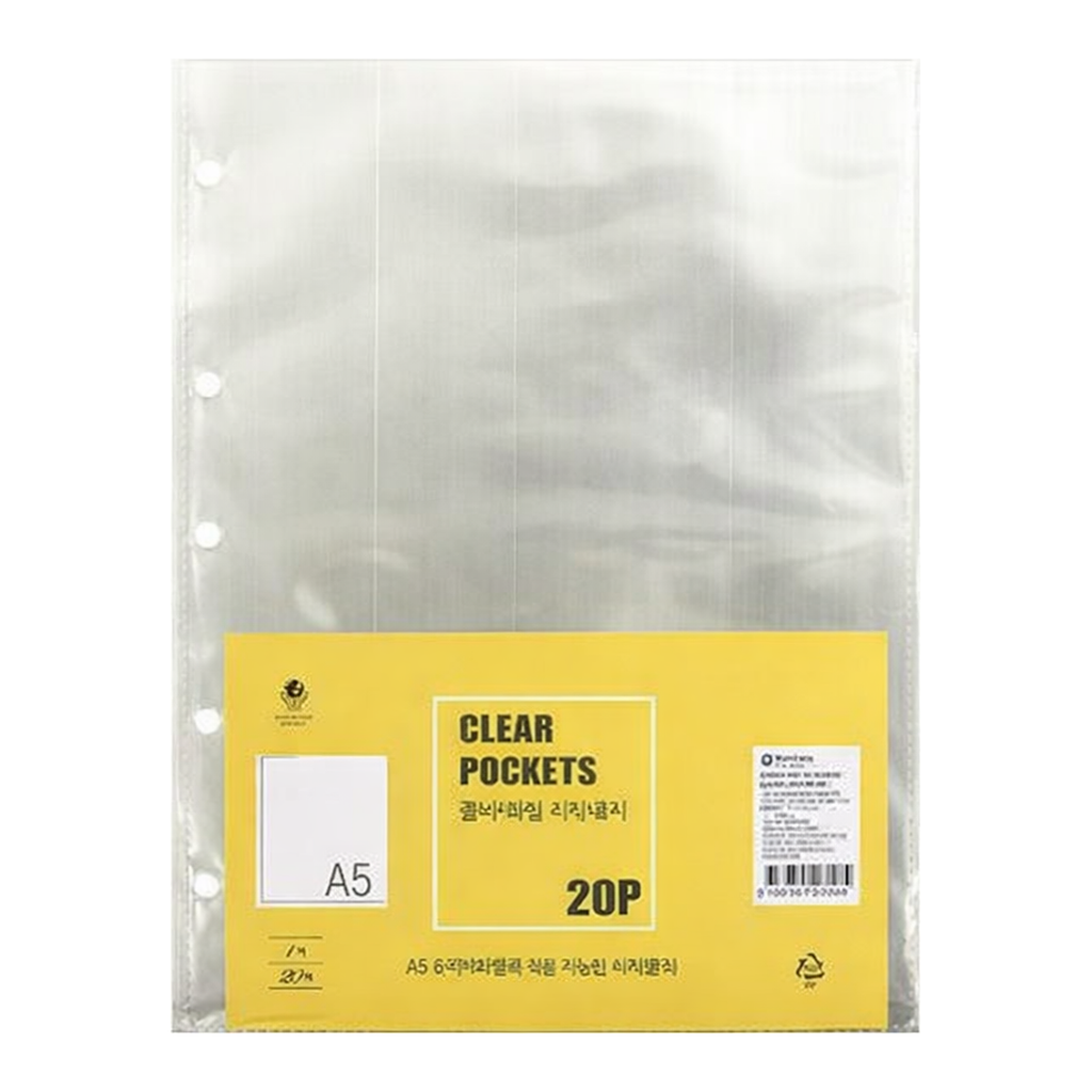 OFFICENEX 문화 클리어화일 리필내지(F720-6S/A5/20매/팩)
