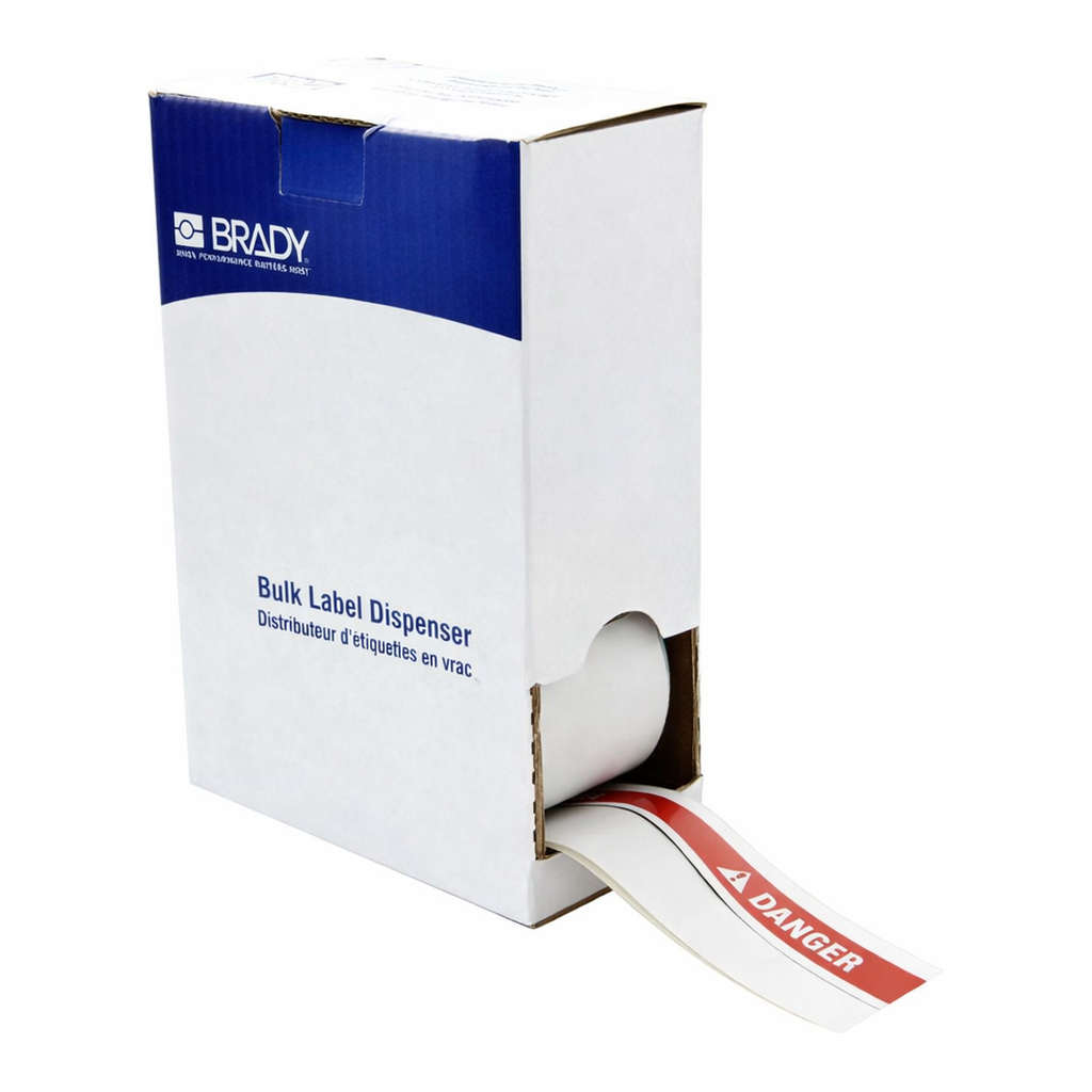 Brady ToughWash Washdown Resistant Labels, ANSI DANGER Header, Bulk, for M7 Printers