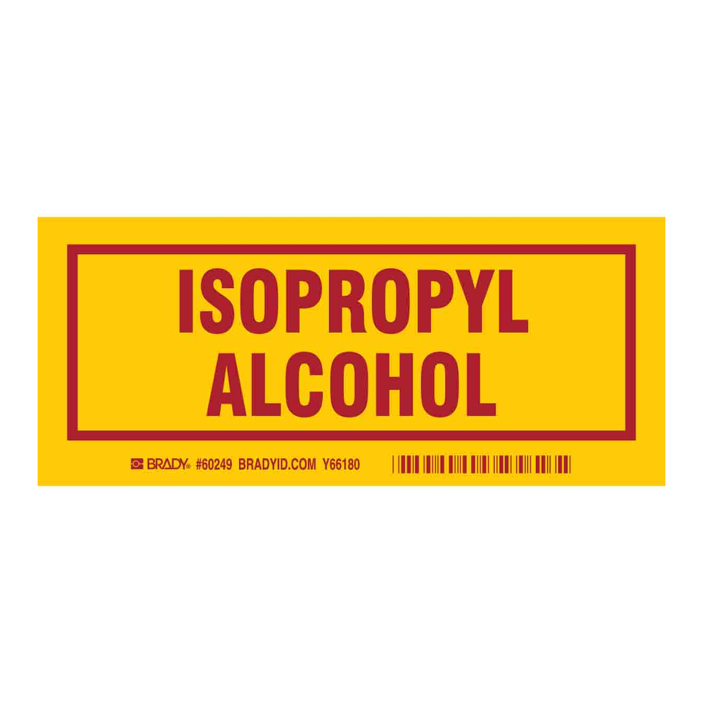 Brady ISOPROPYL ALCOHOL Labels