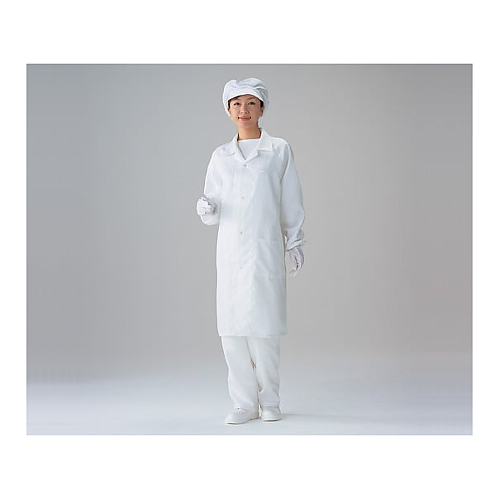 AS ONE 1-6361-07 Dust-Free Garment AS 240 C Unisex Coat WHITE 5 L