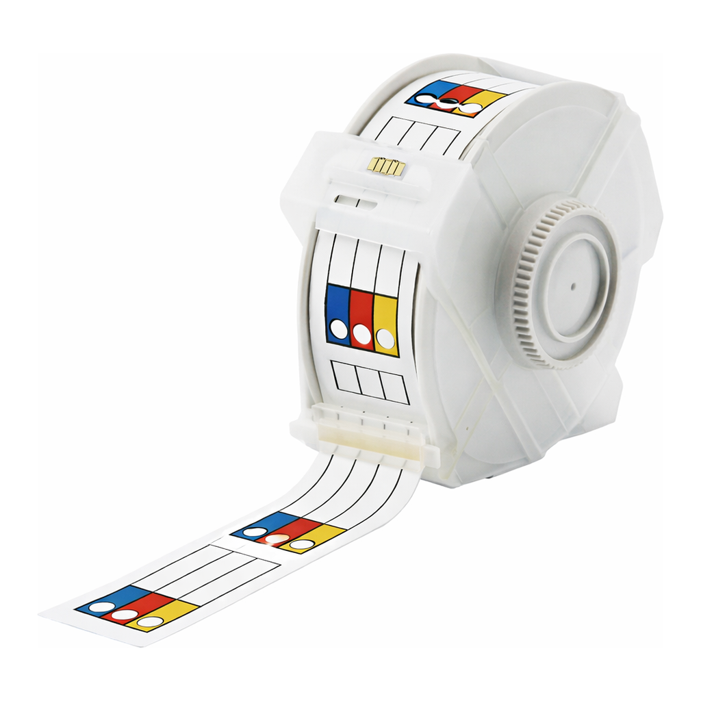 Brady All Weather Permanent Adhesive Vinyl Right-To-Know Labels for GlobalMark Printer - 1.125" x 3.25", Color Bar HMIG