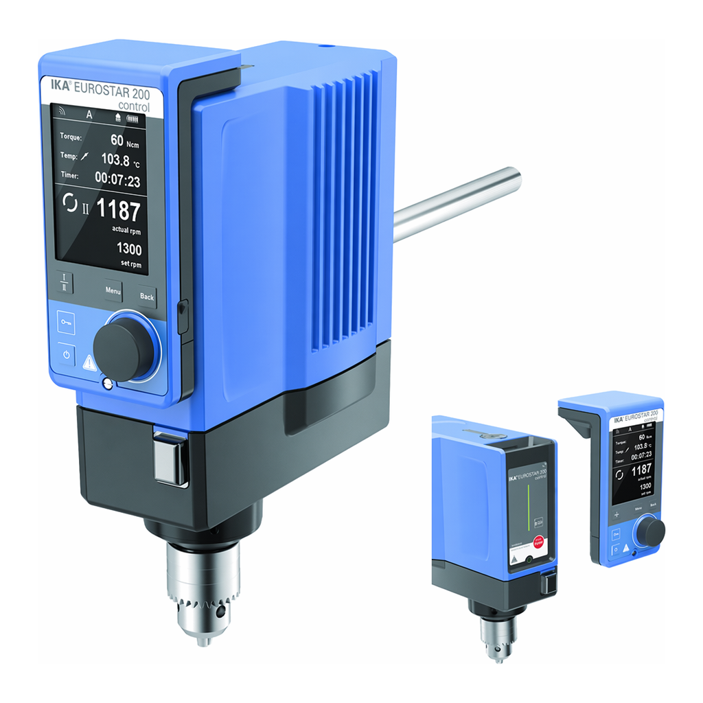 IKA EUROSTAR 200 Digital Control Electronic Overhead Stirrer 고점도용 오버헤드 스터러, 100 L