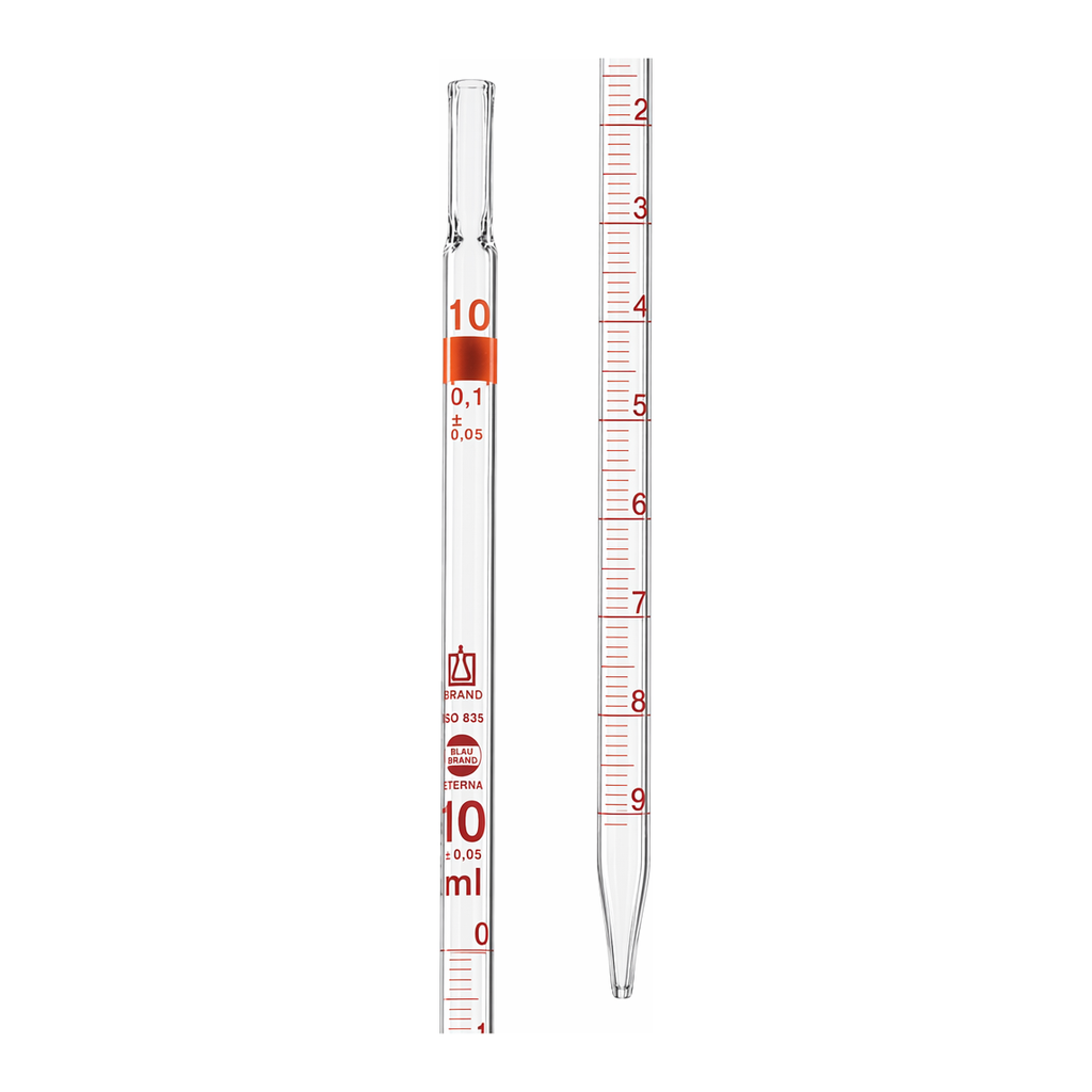 Graduated Pipet, Total Delivery, Type 3, BLAUBRAND 메스 전량 피펫, Class AS + Batch 보증서