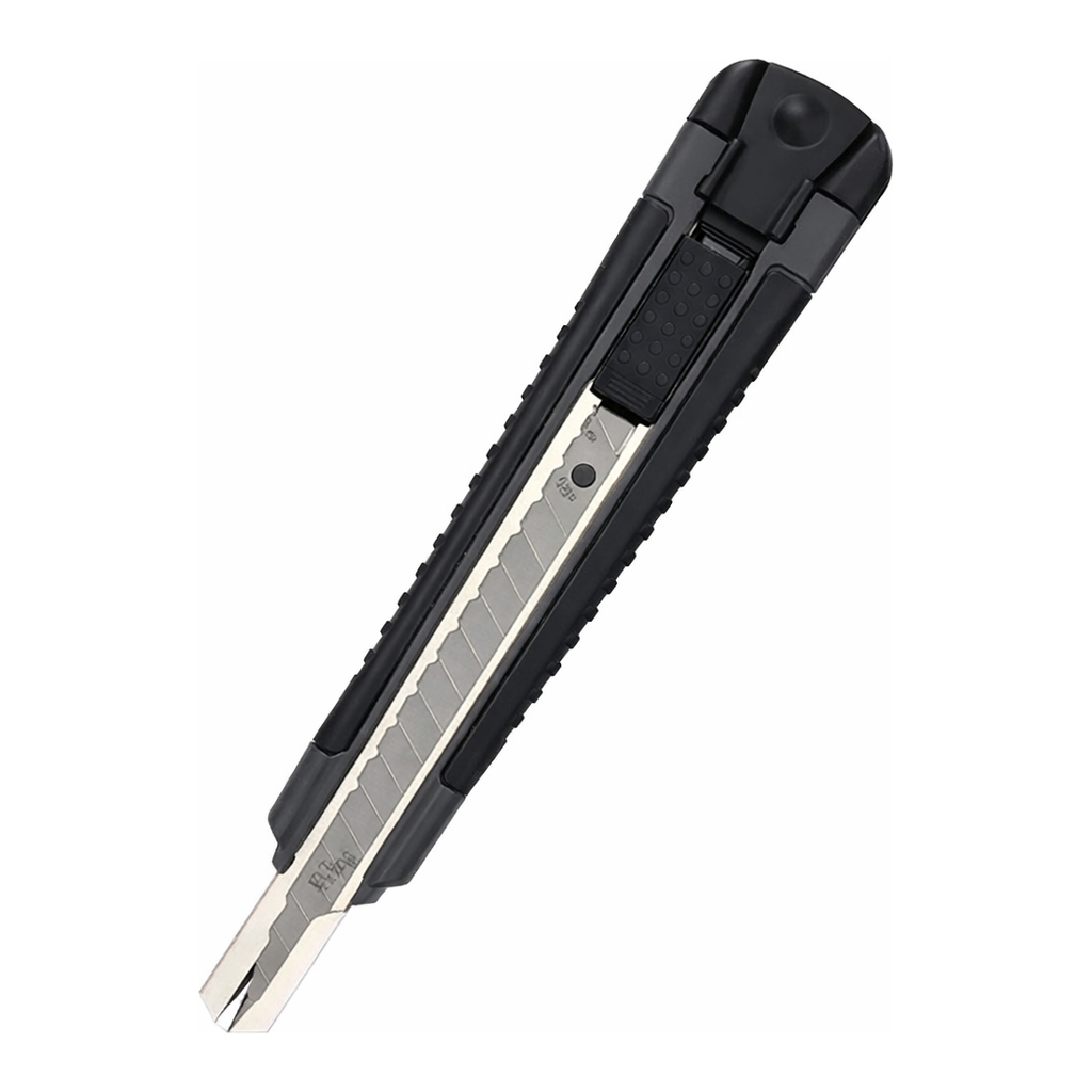 OFFICENEX 피스코리아 블랙고급커터칼(소) + 커터칼날 2개 삽입(140.7x25.7x16.2mm)