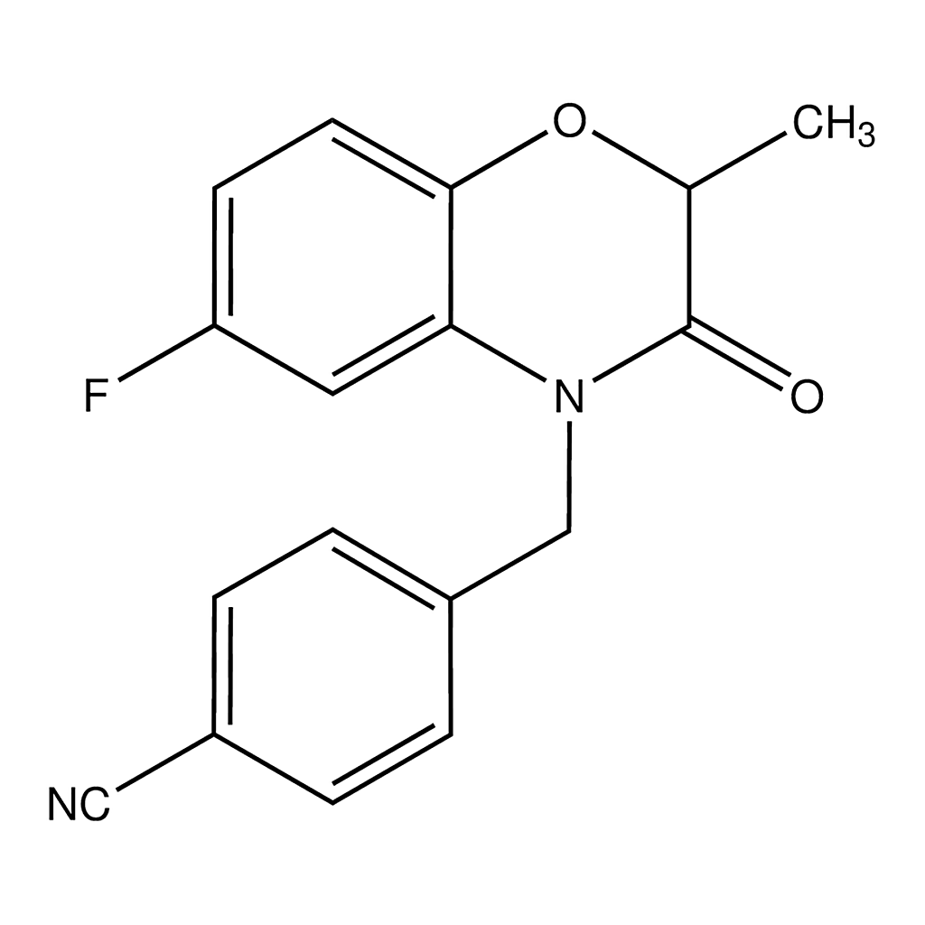 Merck 4-((6-Fluoro-2,3-dihydro-2-methyl-3-oxobenzo[b][1,4]oxazin-4-yl)methyl)benzonitrile