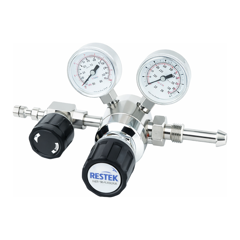 Restek Regulator, SS, Dual Stage, Ultra High Purity Inert Gas, CGA 580