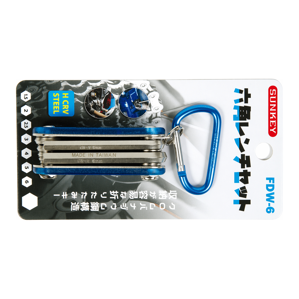 Daihan Science 6Pcs 접이식 렌치세트 (레저용), Fold Out Holder Wrench Assorted Set / 6Pcs ; 4Hex, ? and ?