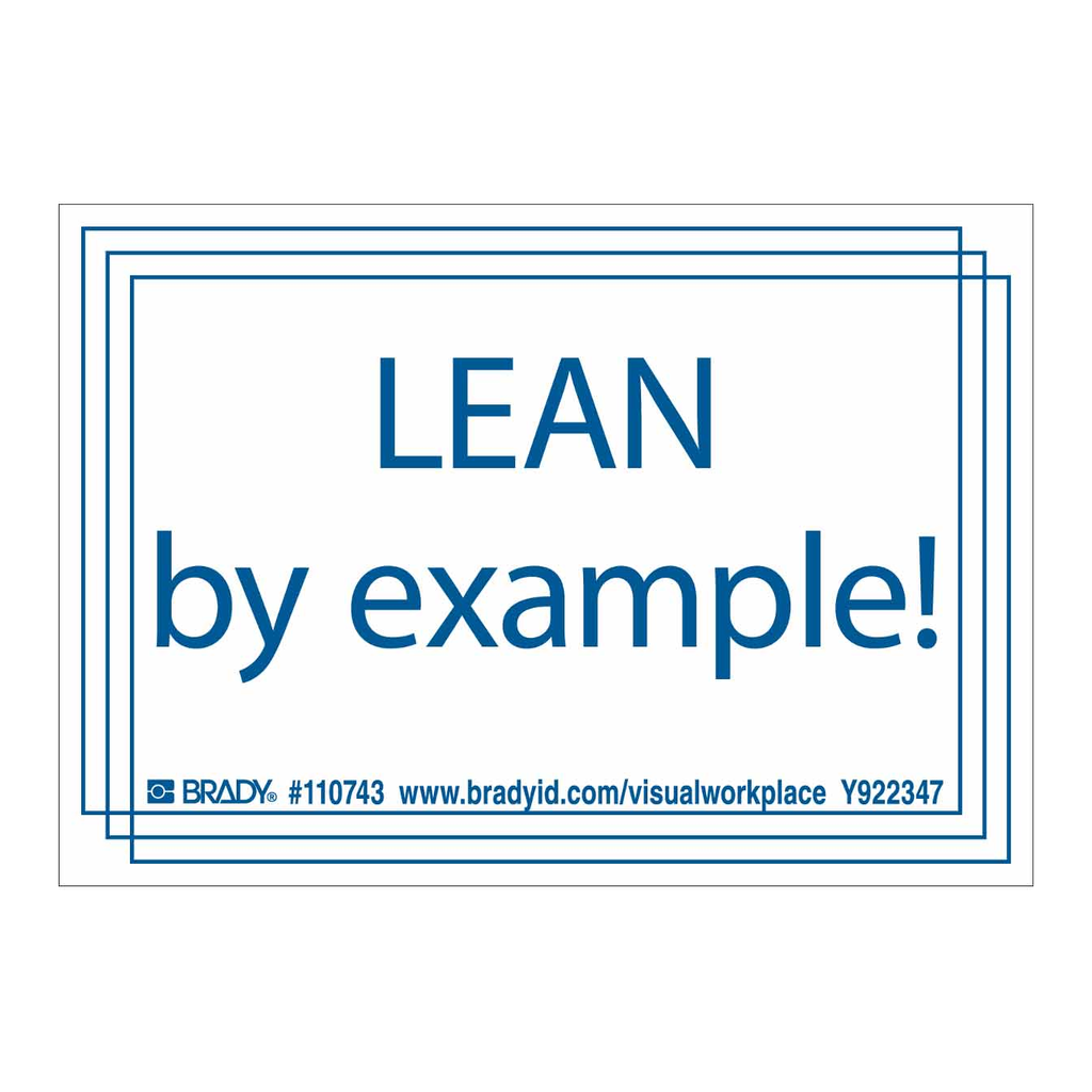 Brady LEAN BY EXAMPLE! Labels