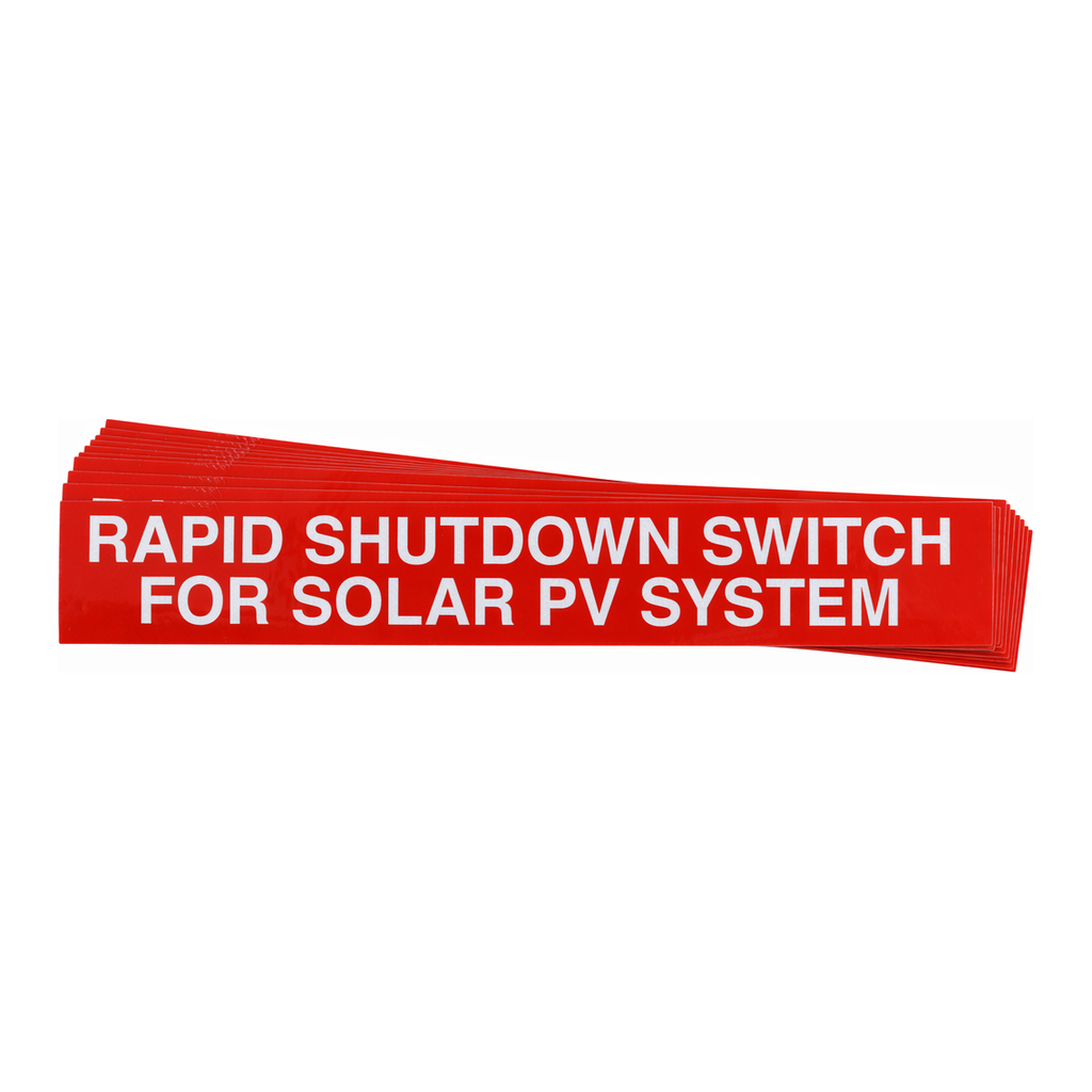 Brady Pre-Printed SOLAR SHUTDOWN SWITCH Warning Labels