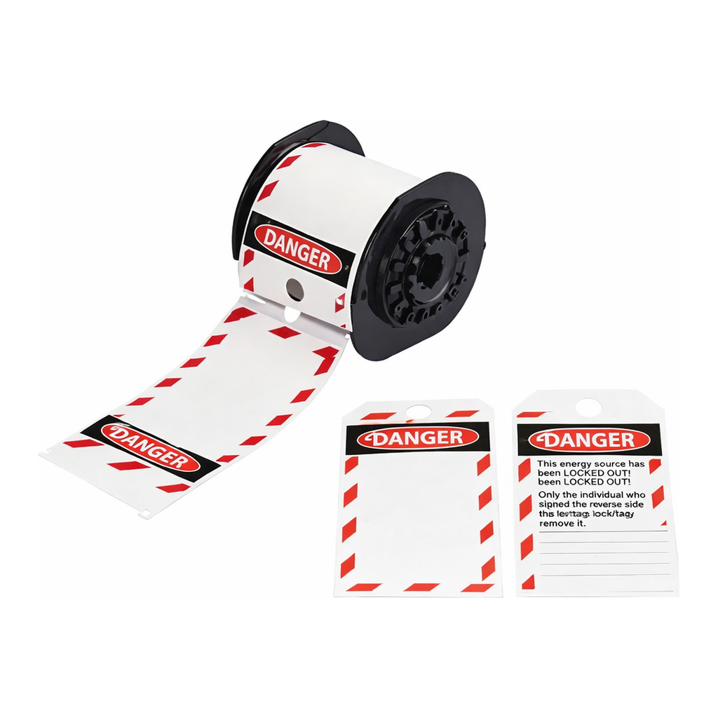 Brady LOTO Tags - OSHA DANGER, Printable Front with Striped Border, Preprinted Back, for B30 Printers