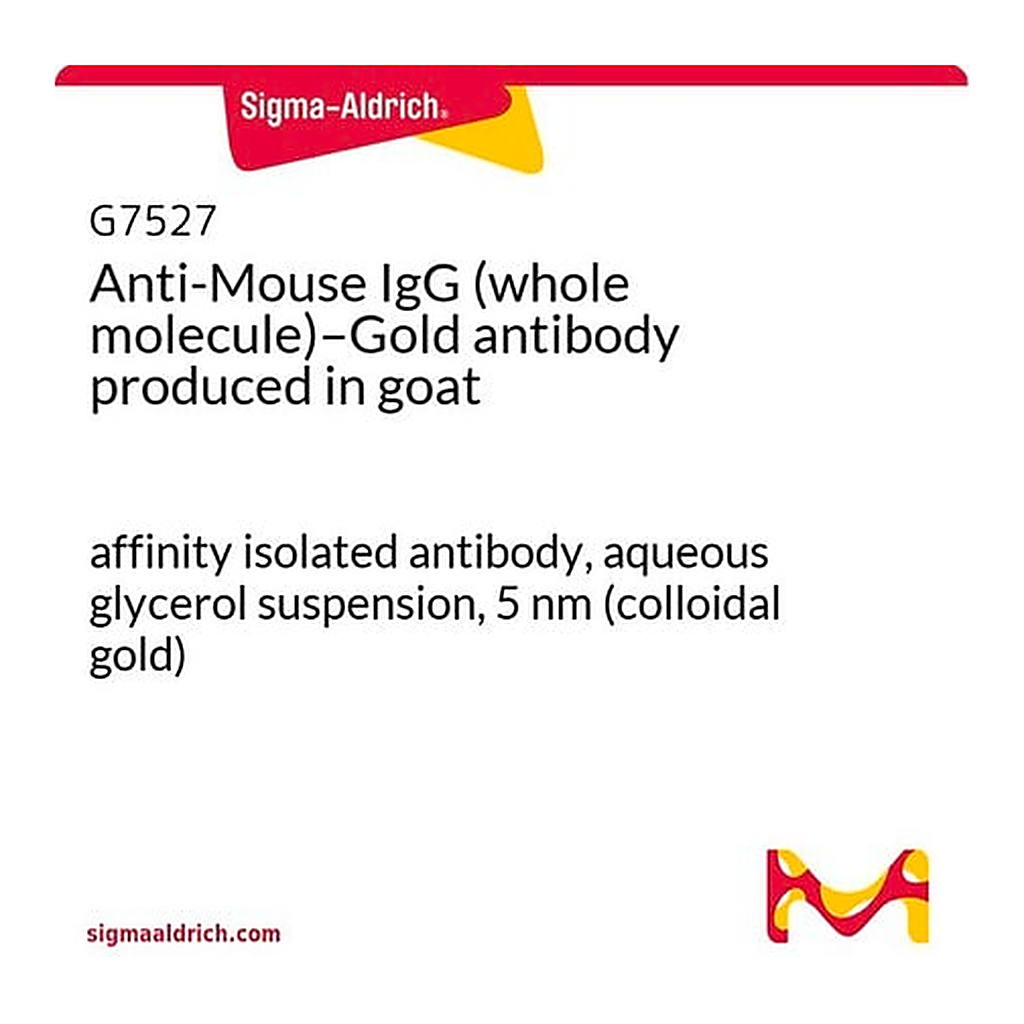 Merck Anti-Mouse IgG (whole molecule)-Gold antibody produced in goat