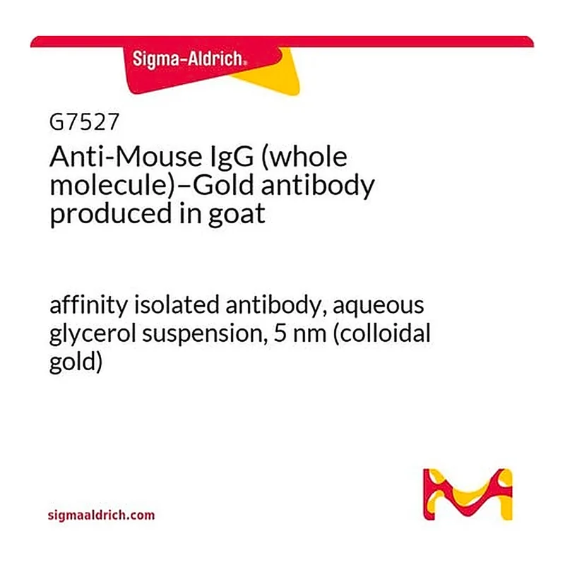 Merck Anti-Mouse IgG (whole molecule)-Gold antibody produced in goat