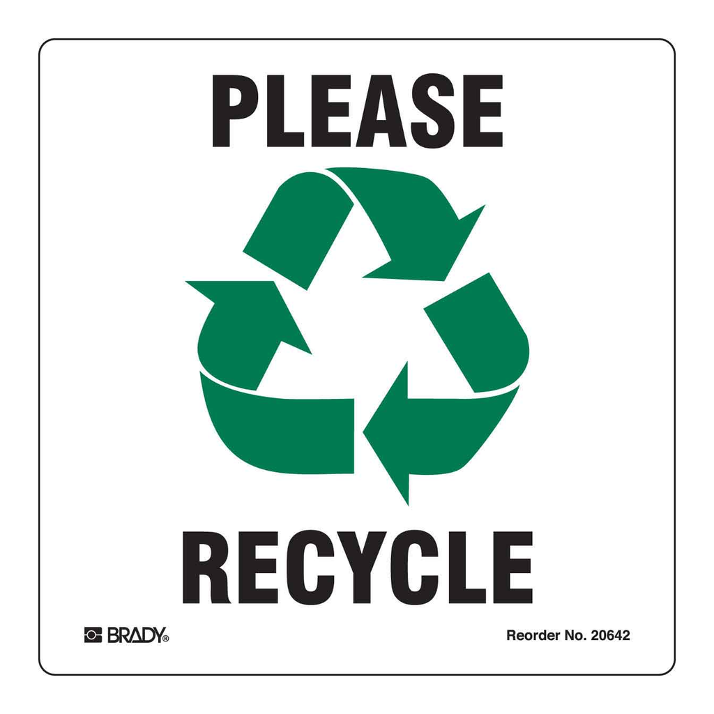 Brady Please Recycle Labels