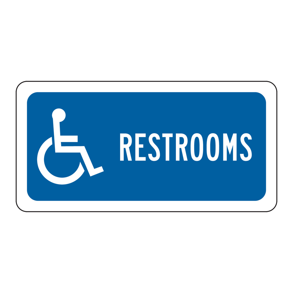Brady Restrooms Sign