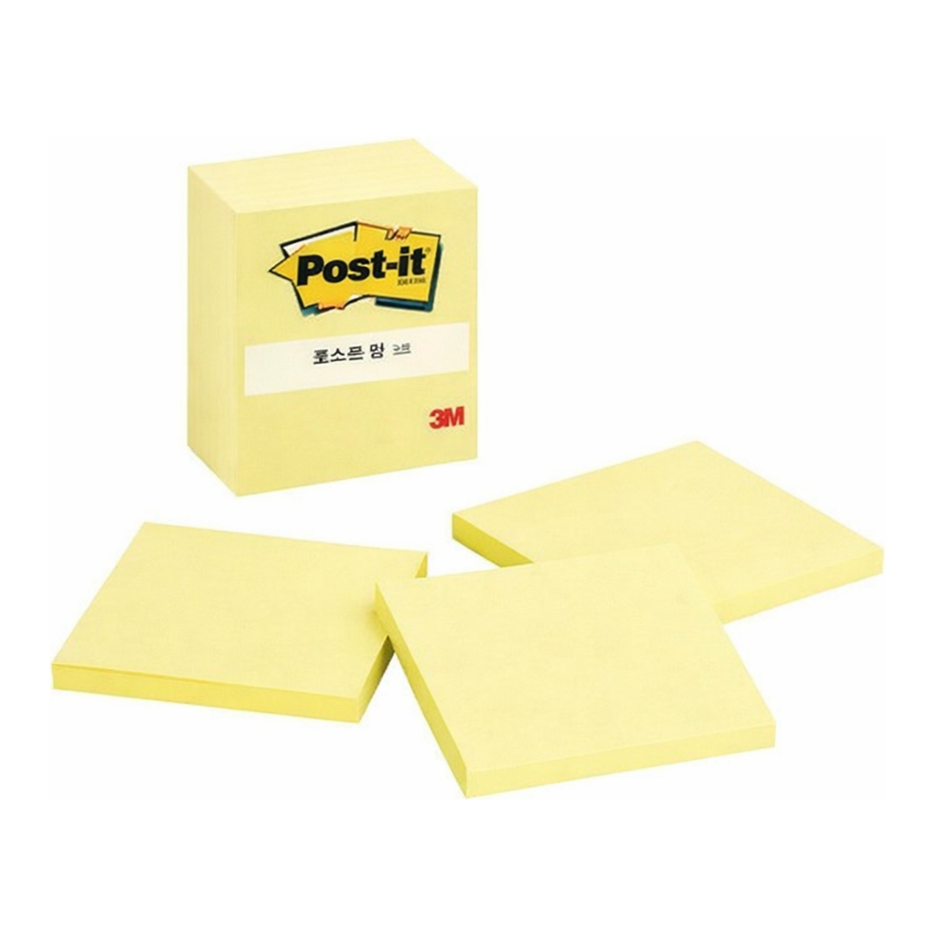 OFFICENEX 3M 포스트잇 654-5 노랑 76x76mm(총500장/5패드)