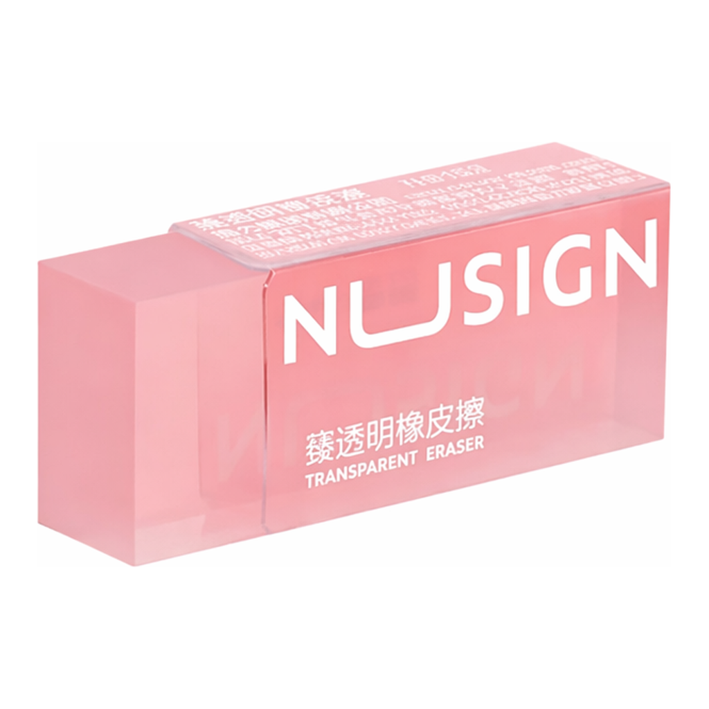 OFFICENEX 누사인 NS153 칼라 투명 지우개 6본입 (소)(화이트/핑크/블루, 42*17*10.5mm)