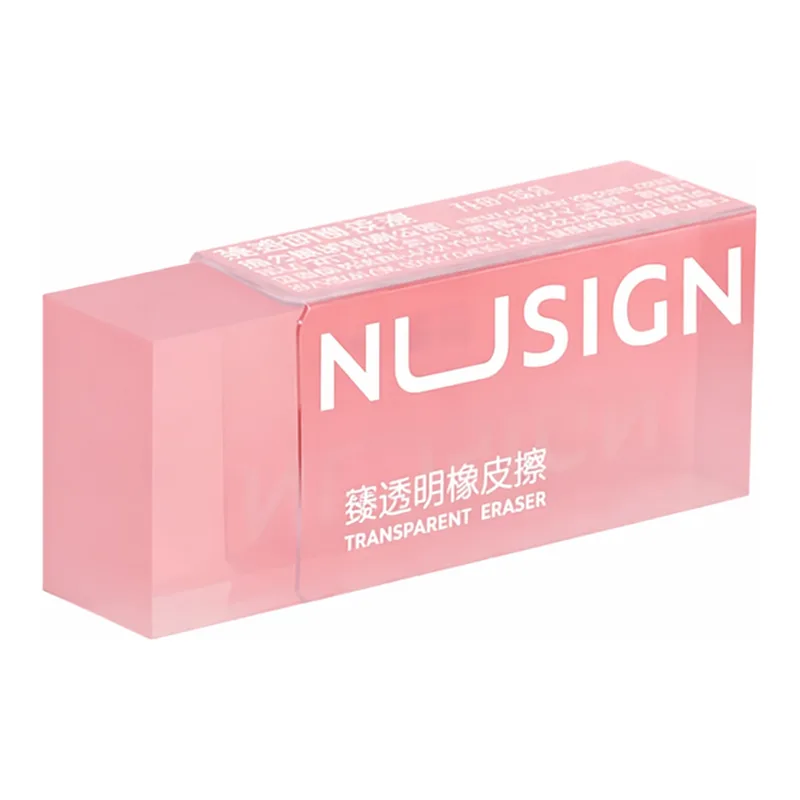 OFFICENEX 누사인 NS153 칼라 투명 지우개 6본입 (소)(화이트/핑크/블루, 42*17*10.5mm)