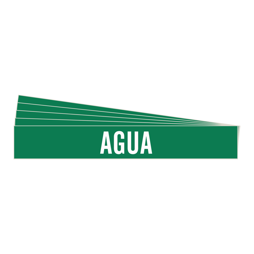 Brady Self-Adhesive Pipe Marker: AGUA