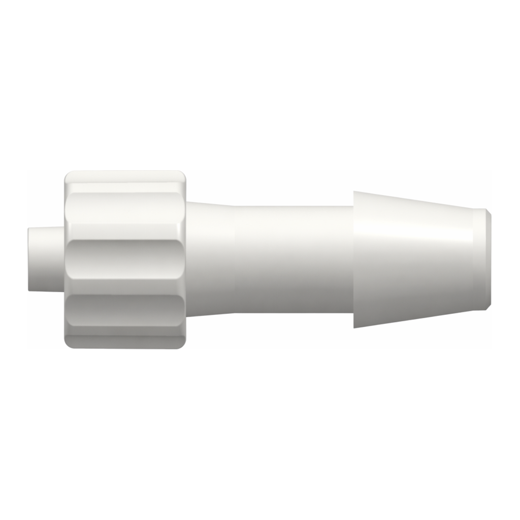 Male Luer Integral Lock Ring to 300 Series Barb, 1/4` (6.4 mm) ID Tubing