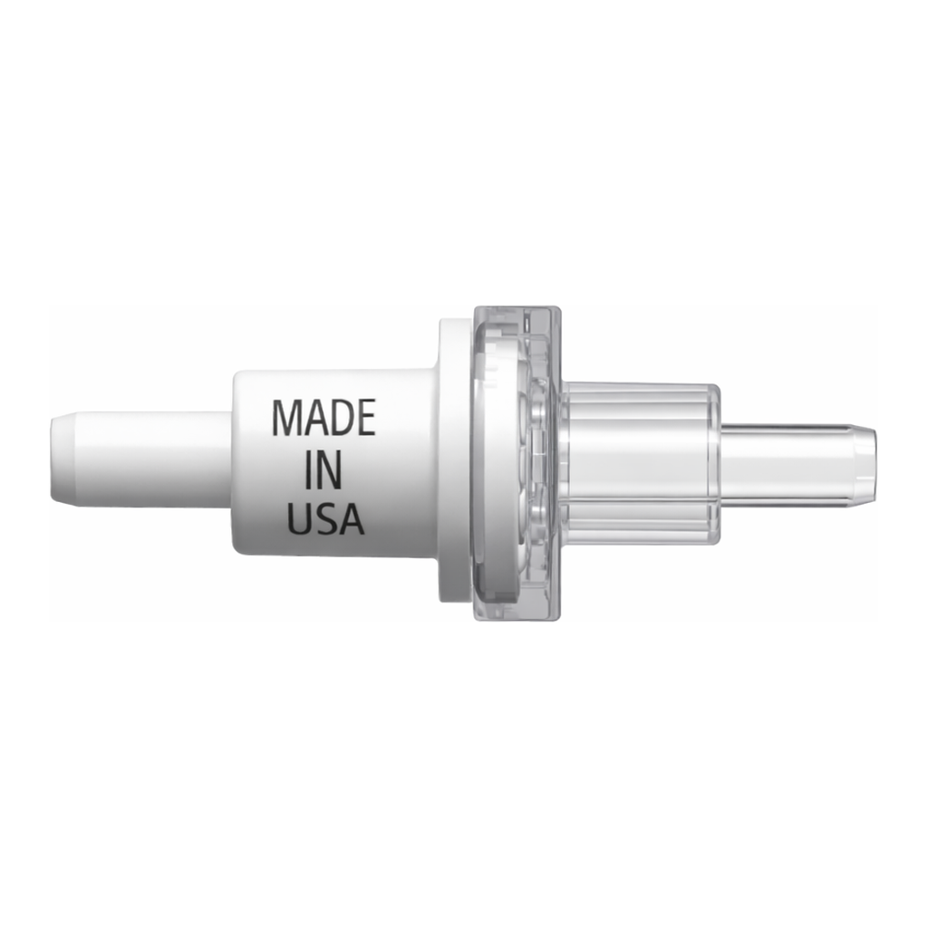 Check Valve, Socket for .118` (3.0 mm) ID x .161` (4.1 mm) OD Tubing x 2