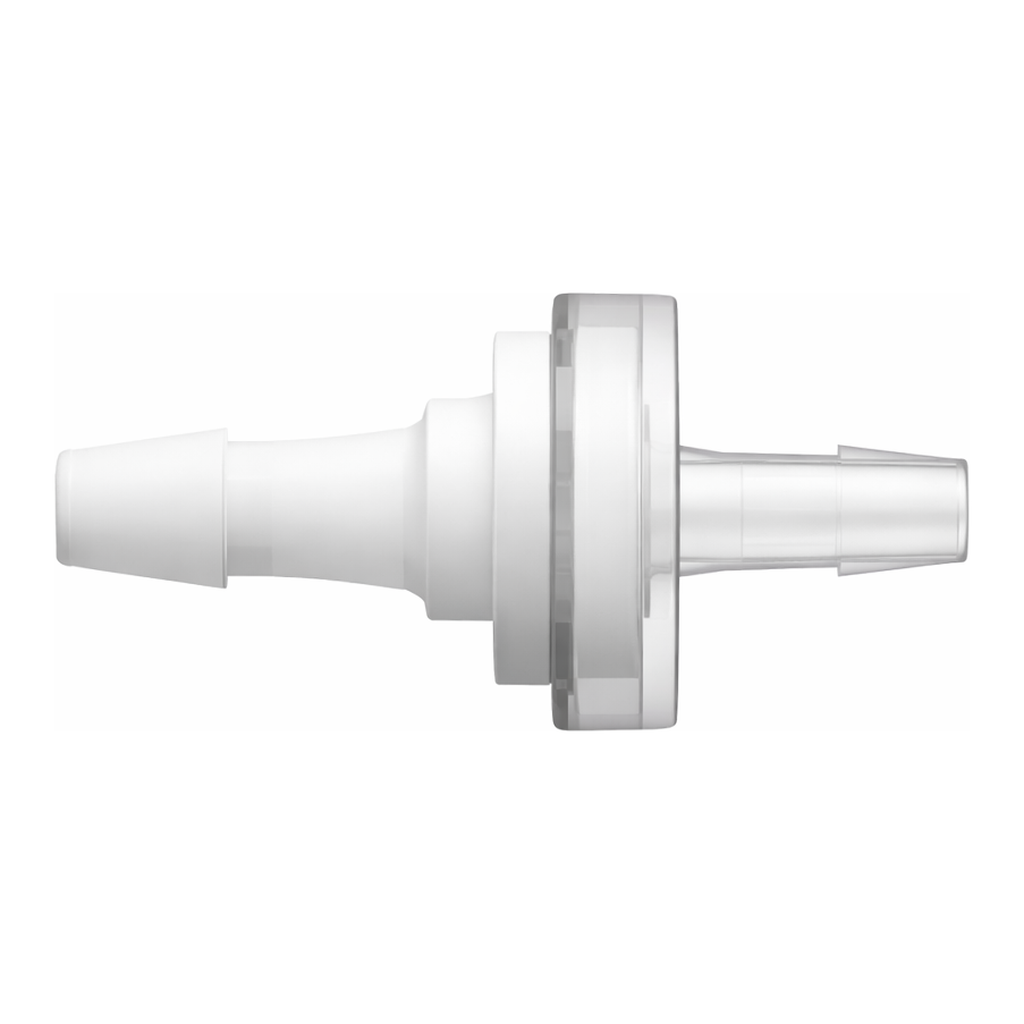 Check Valve, 200 Series Barbs, 1/8` (3.2 mm) ID Tubing x 1/8` (3.2 mm) ID Tubing