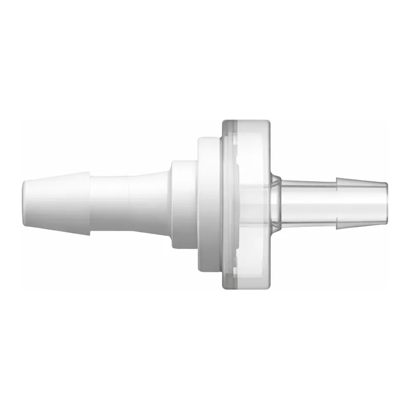 Check Valve, Barb for 1/8` (3.2 mm) x 3/32` (2.4 mm) ID Tubing
