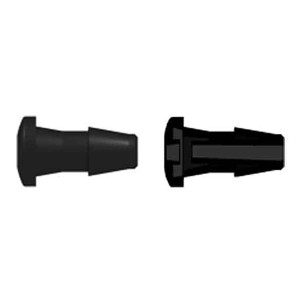 Press-In Plug with 200 Series Barb, 3/32` (2.4 mm) ID Tubing