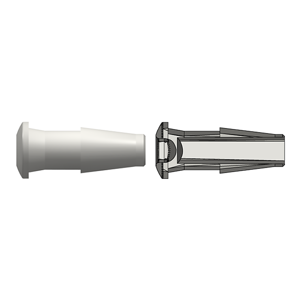 Press-In Plug with Classic Series Barb, 1/4` (6.4 mm) ID Tubing
